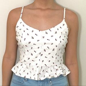 F21 babydoll crop top